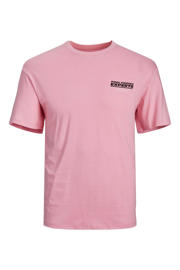 thumbnail: JACK & JONES ORIGINALS regular fit T-shirt JORBUSINESS met backprint prism pink