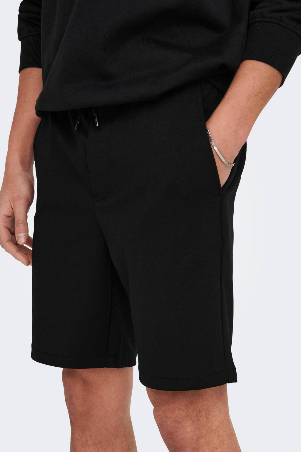 Only And Sons Regular Fit Short Onslinus Black Wehkamp