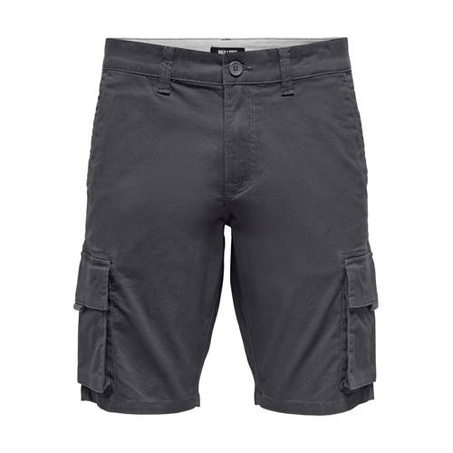 ONLY & SONS regular fit cargo short ONSNEXT grey pinstripe