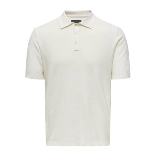ONLY & SONS regular fit polo ONSWARD antique white