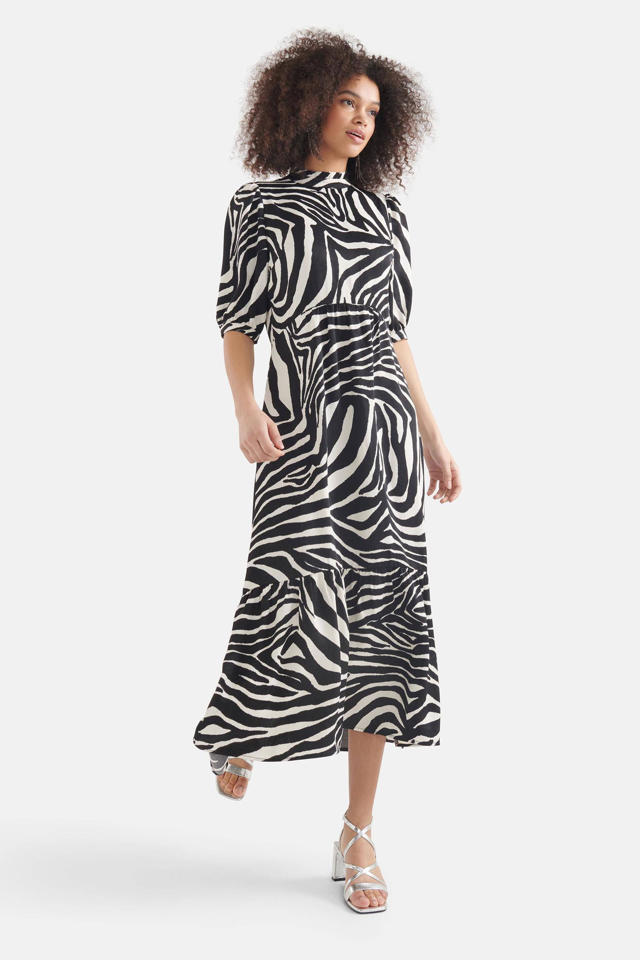 Vulkaan Kapel Regenachtig Shoeby Eksept jurk met zebraprint zwart/wit | wehkamp
