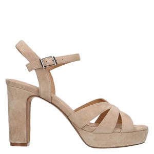 suède sandalettes beige