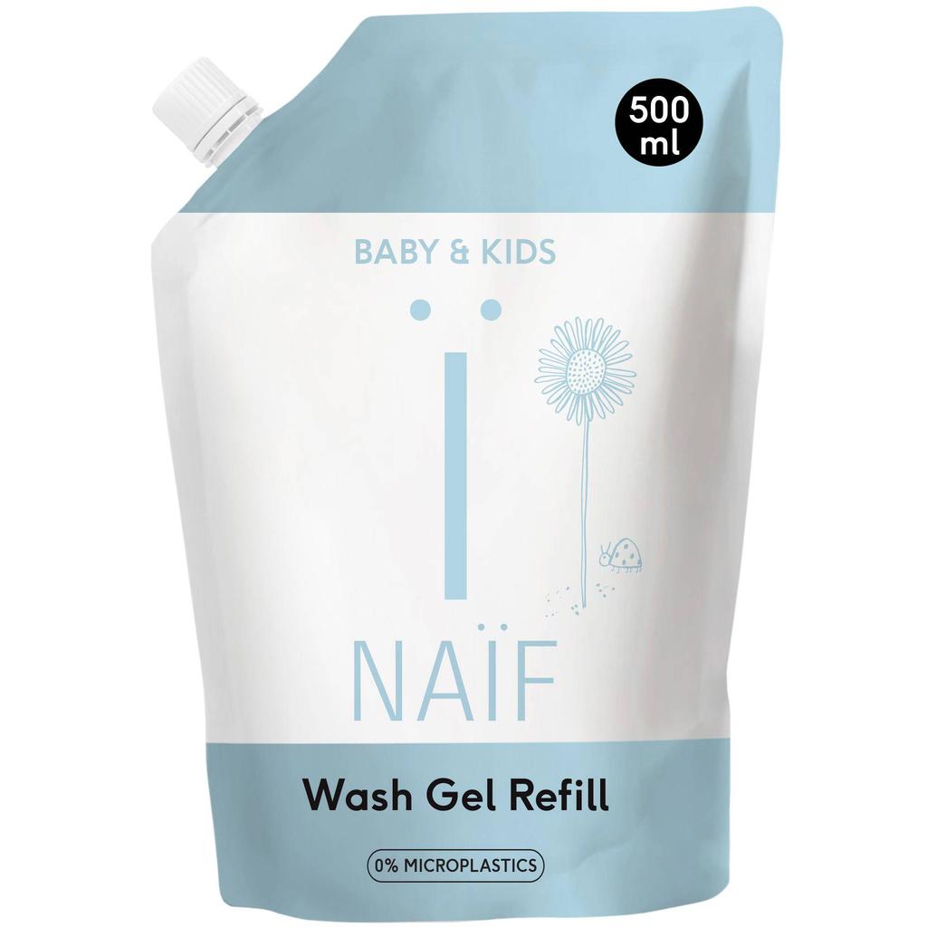 NAÏF Baby & Kids reinigende wasgel navulverpakking - 500 ml