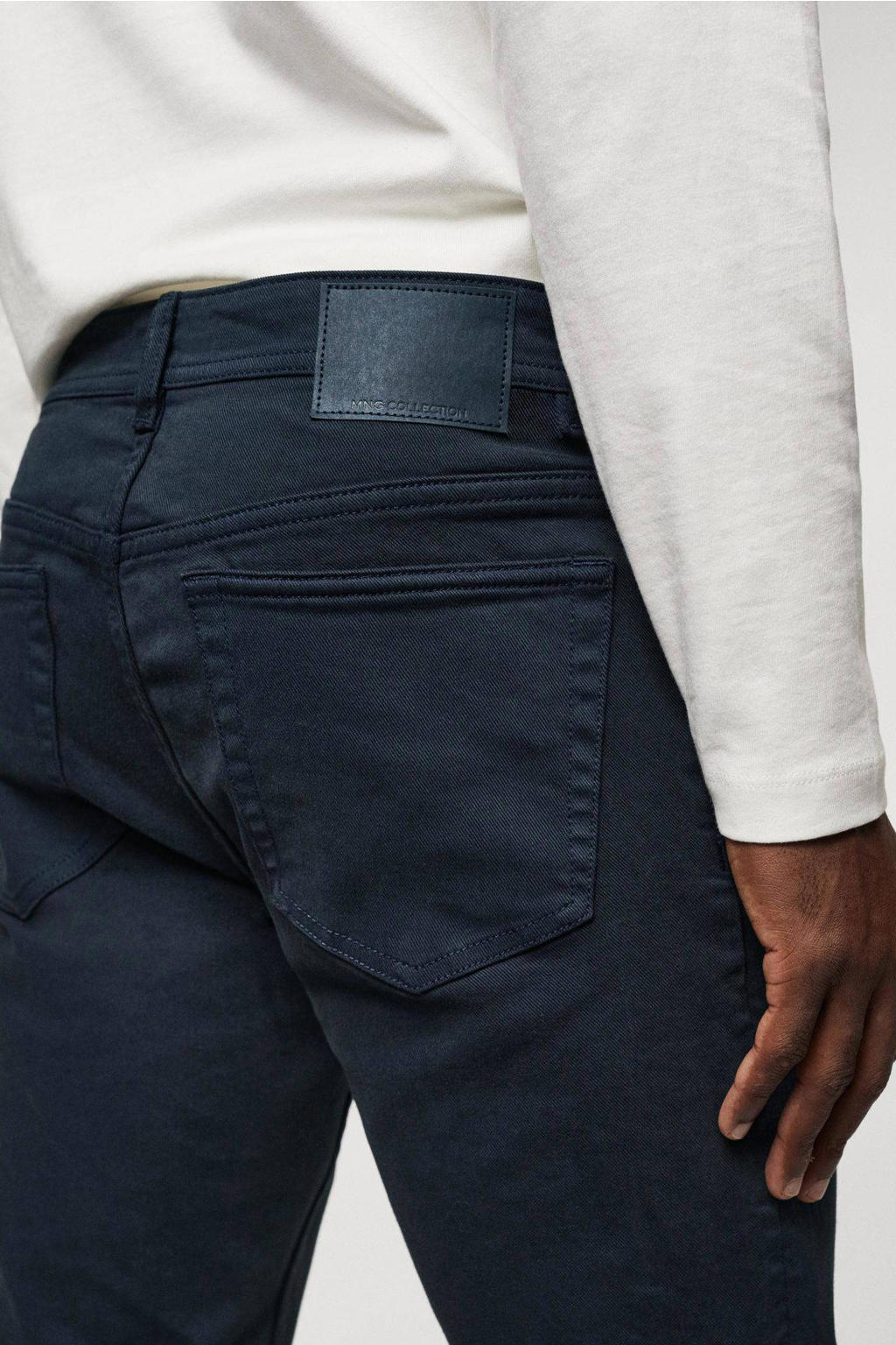 WE Fashion Blue Ridge slim fit cargo joggingbroek marineblauw