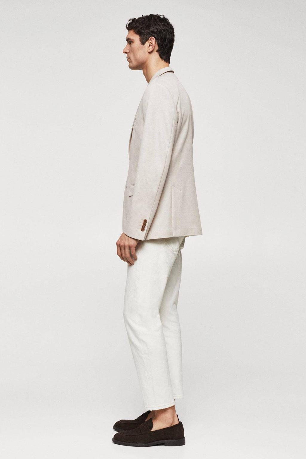 Mango Man slim fit colbert pastelbruin