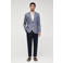 Mango Man gemêleerd slim fit colbert middenblauw