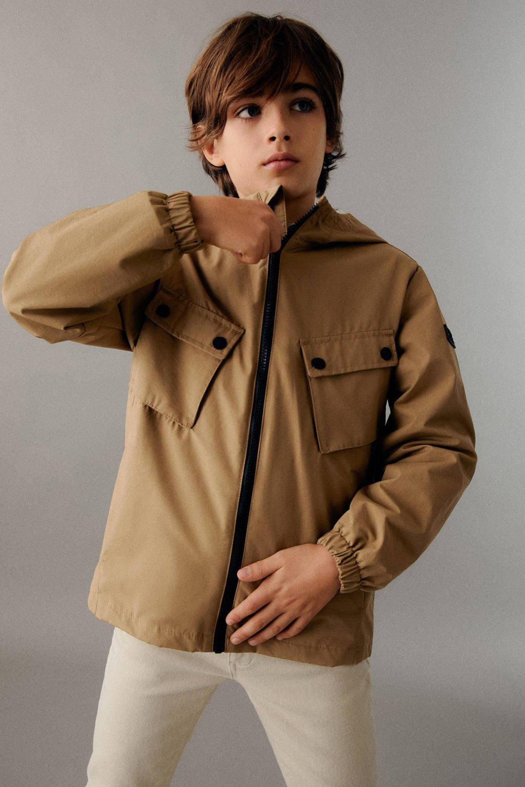 Mango Kids zomerjas lichtbruin wehkamp