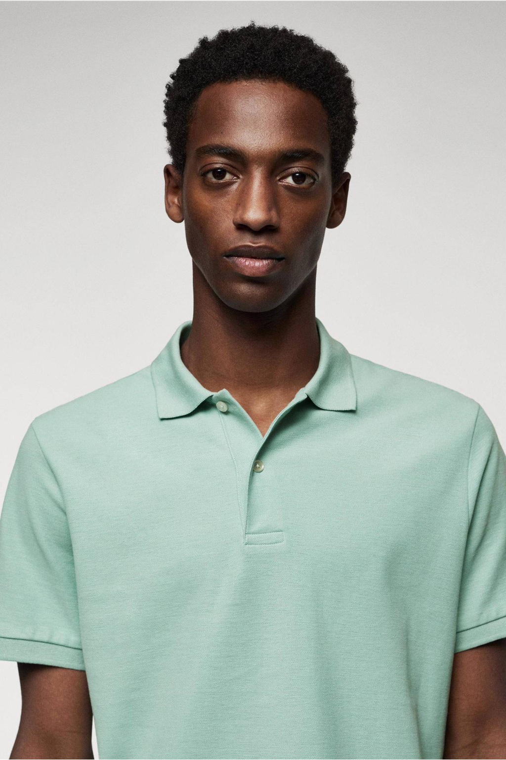 Mango Man regular fit polo groen wehkamp