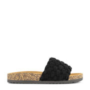 thumbnail: Zwarte dames Easy Street slippers van textiel met effen