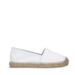 leren espadrilles wit