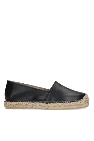 leren espadrilles zwart
