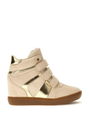 Moira  leren sneakers beige goud