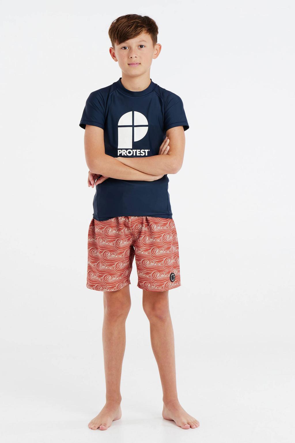 Protest UV T-shirt PRTBERENT JR donkerblauw