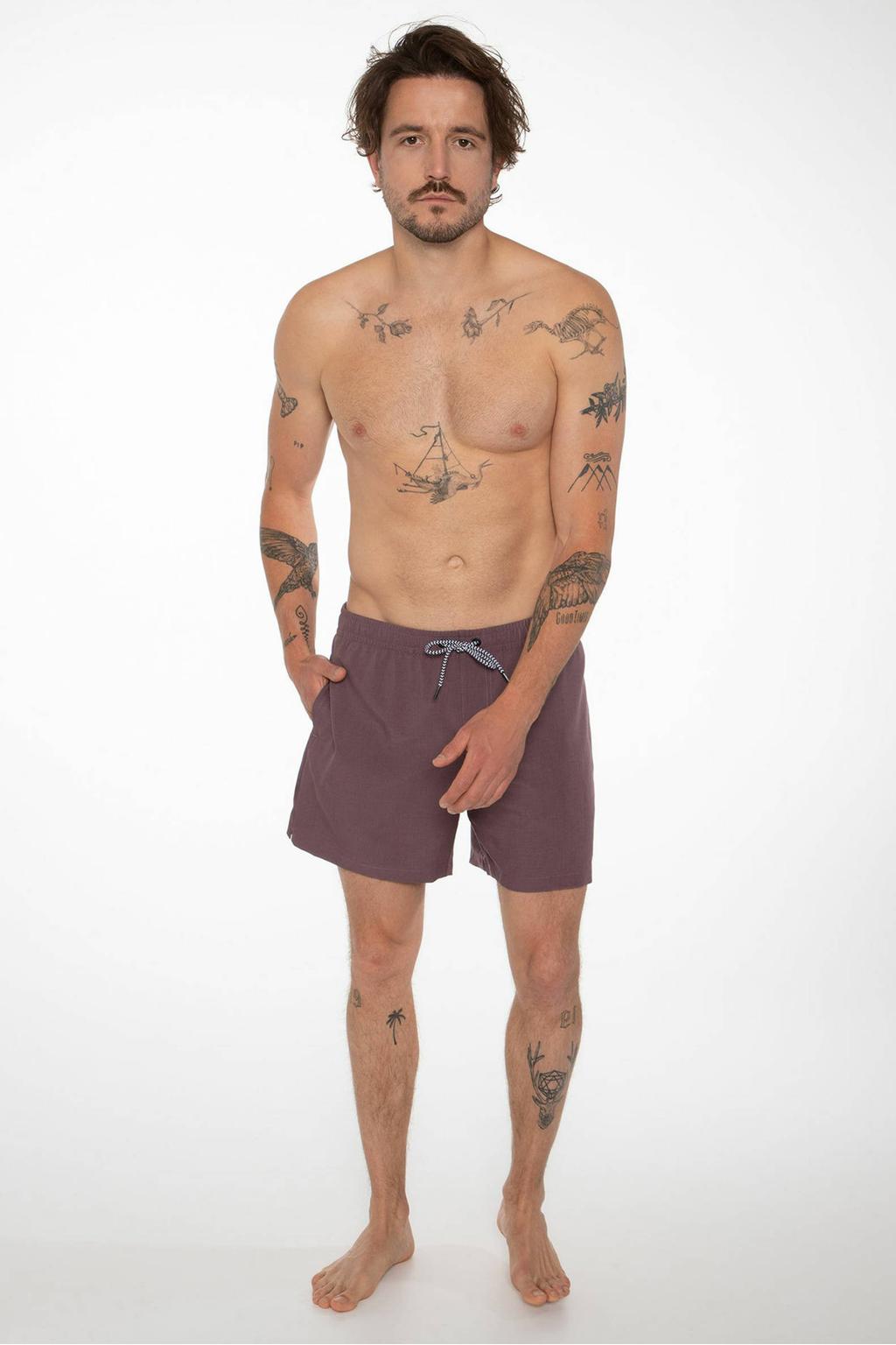 Protest zwemshort DAVEY donkerpaars