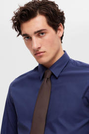 thumbnail: Selected slim fit overhemd SLHSLIMSOHO met all over print navy blazer