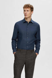 thumbnail: Selected slim fit overhemd SLHSLIMSOHO met all over print navy blazer