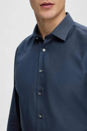 thumbnail: Selected slim fit overhemd SLHSLIMSOHO met all over print navy blazer
