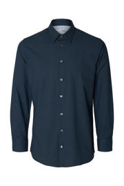 thumbnail: Selected slim fit overhemd SLHSLIMSOHO met all over print donkerblauw