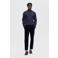 Selected slim fit overhemd SLHSLIMSOHO met all over print donkerblauw