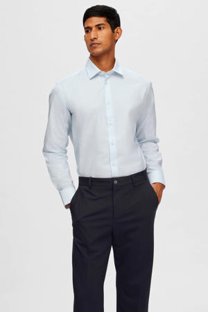 slim fit overhemd SLHSLIMSOHO met all over print white
