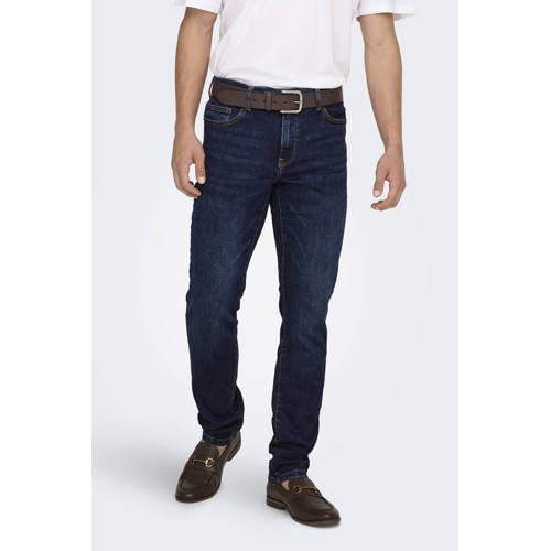 ONLY & SONS slim fit jeans ONSLOOM dark blue denim afbeelding
