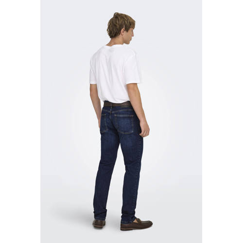 ONLY & SONS slim fit jeans ONSLOOM dark blue denim afbeelding