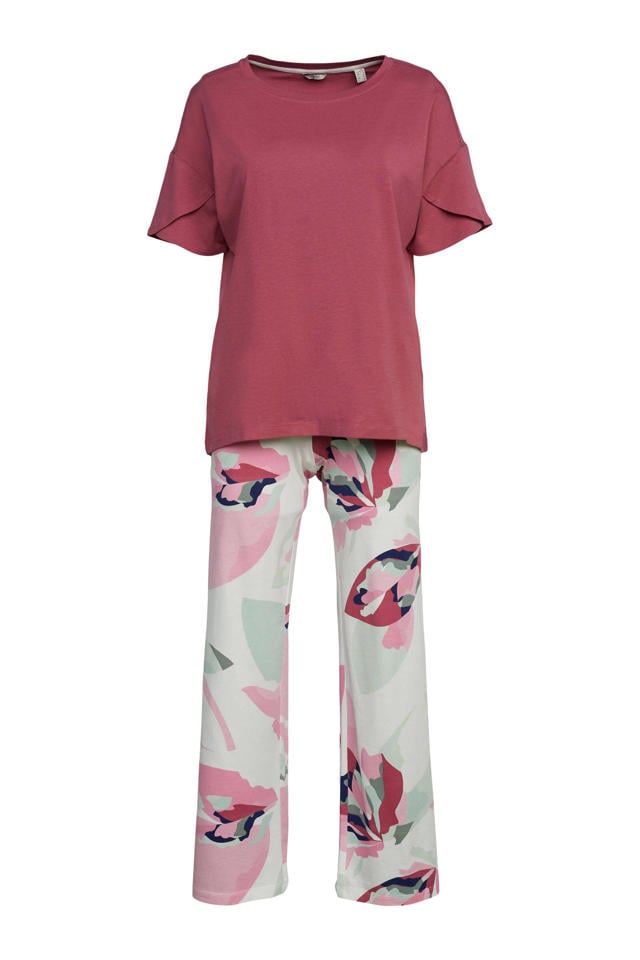 ontploffen Roux Baars ESPRIT Women Bodywear pyjama ecru/rood | wehkamp