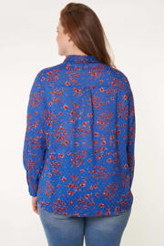 thumbnail: MS Mode gebloemde blouse blauw/rood