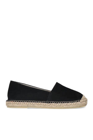suède espadrilles zwart