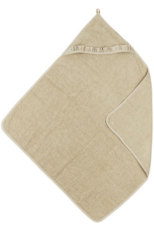 badcape met badstof ruffle 80x80cm sand
