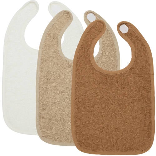 Meyco basic badstof slab met klittenband - set van 3- Offwhite/Sand/Toffee afbeelding