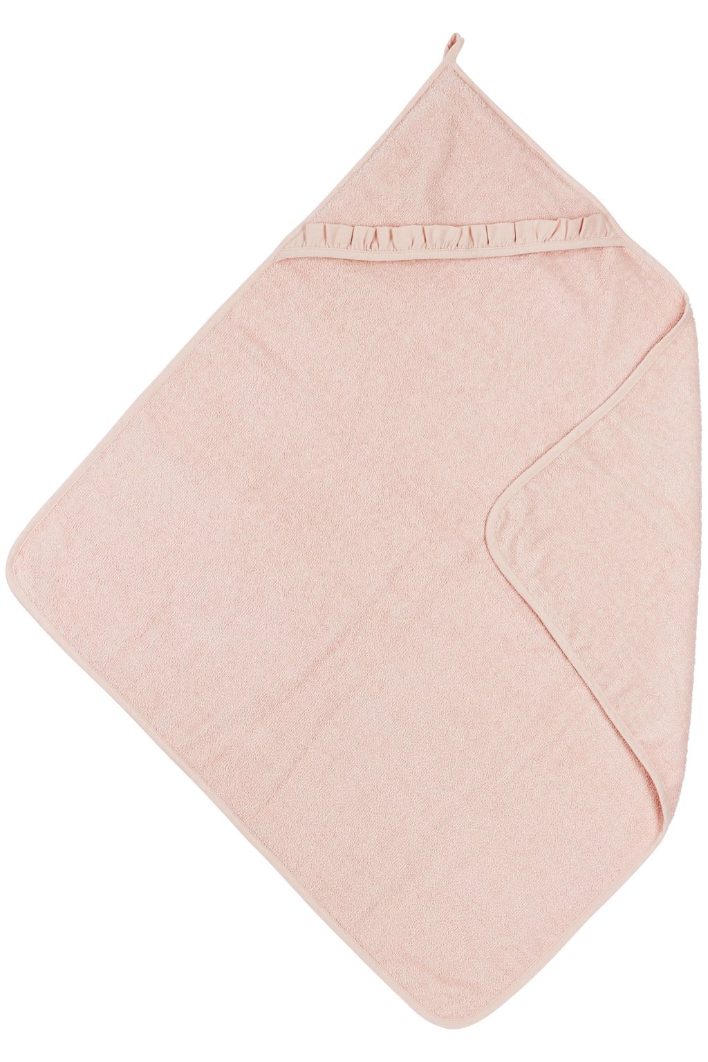 Meyco badcape met badstof ruffle 80x80cm soft pink