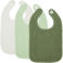 Meyco basic badstof slab met klittenband - Offwhite/Soft Green/Forest Green (set van 3)