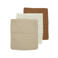 Meyco hydrofiele washandjes 20x17cm - Uni - Offwhite/Sand/Toffee (set van 3)