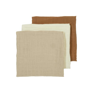 hydrofiele luier - Uni - Offwhite/Sand/Toffee 70x70cm (set van 3)