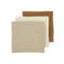 Meyco hydrofiele luier - Uni - Offwhite/Sand/Toffee 70x70cm (set van 3)