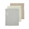 Meyco hydrofiele washandjes 20x17cm - Uni - Offwhite/Light Grey/Sand (set van 3)