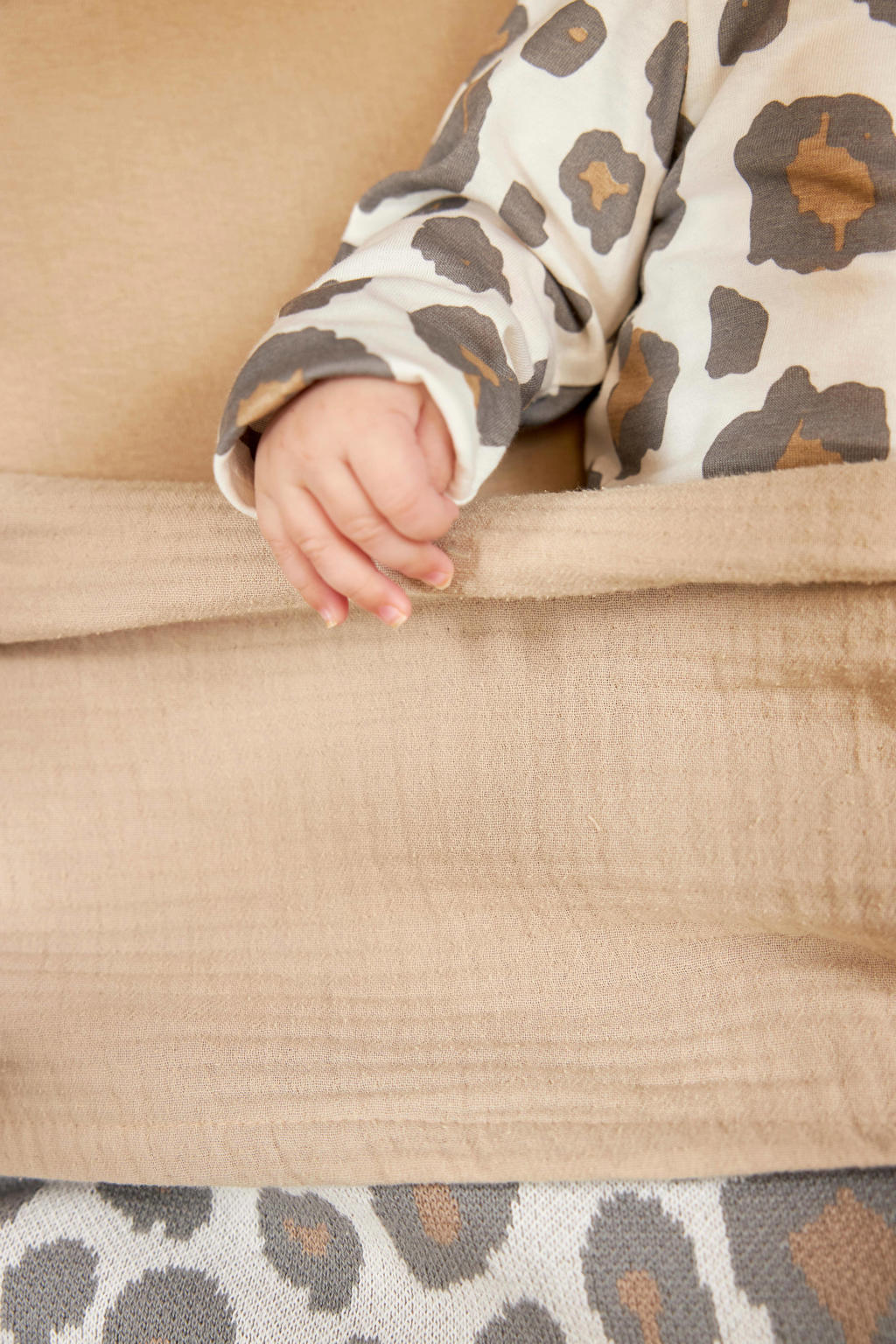 Meyco hydrofiele baby ledikantlaken 100x150cm sand
