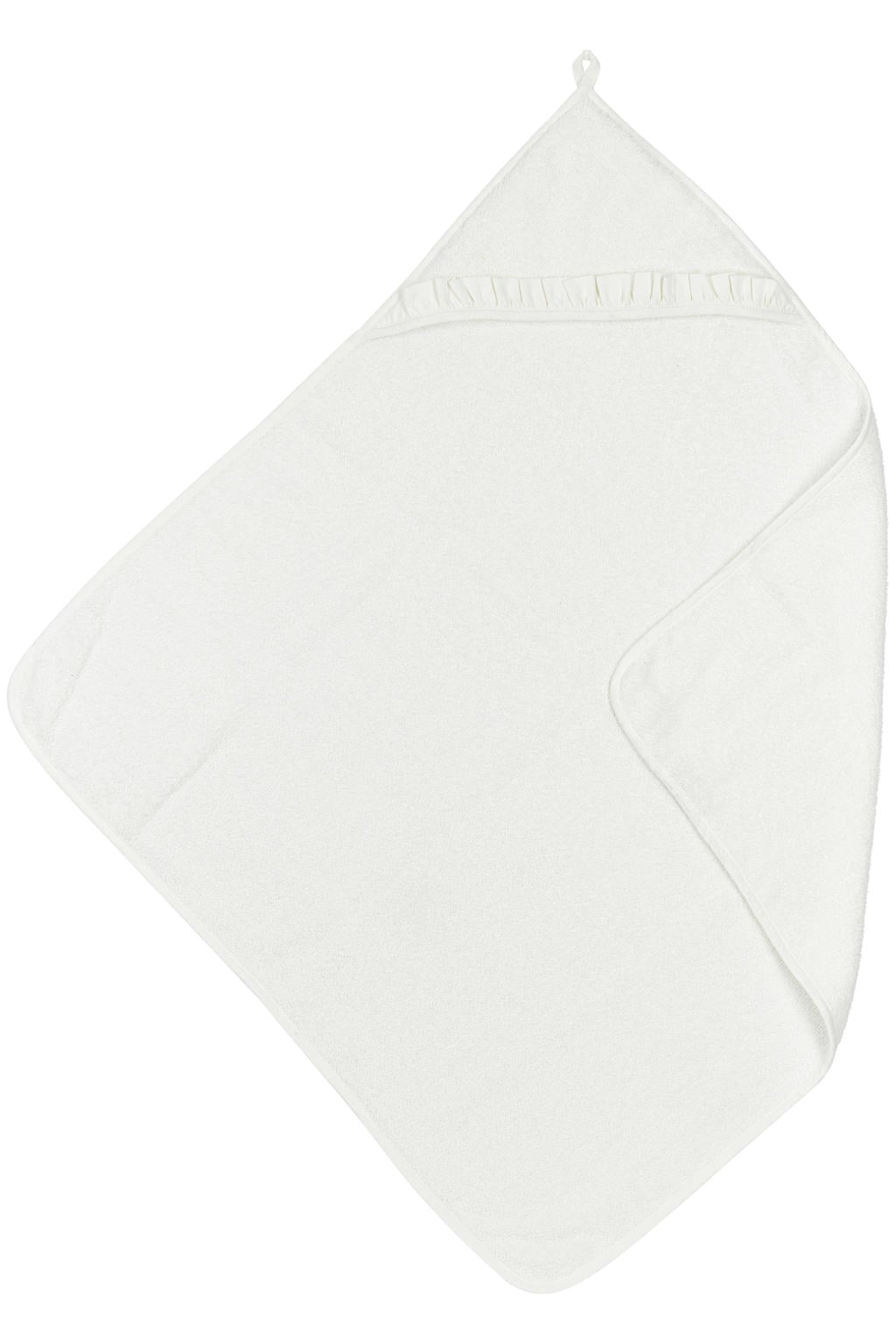 Meyco badcape met badstof ruffle 80x80cm offwhite