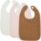 Meyco basic badstof slab met klittenband - Offwhite/Soft Pink/Toffee (set van 3)