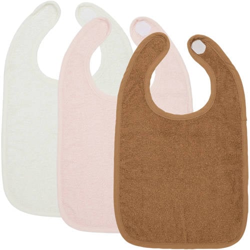 Meyco basic badstof slab met klittenband - set van 3- Offwhite/Soft Pink/Toffee afbeelding