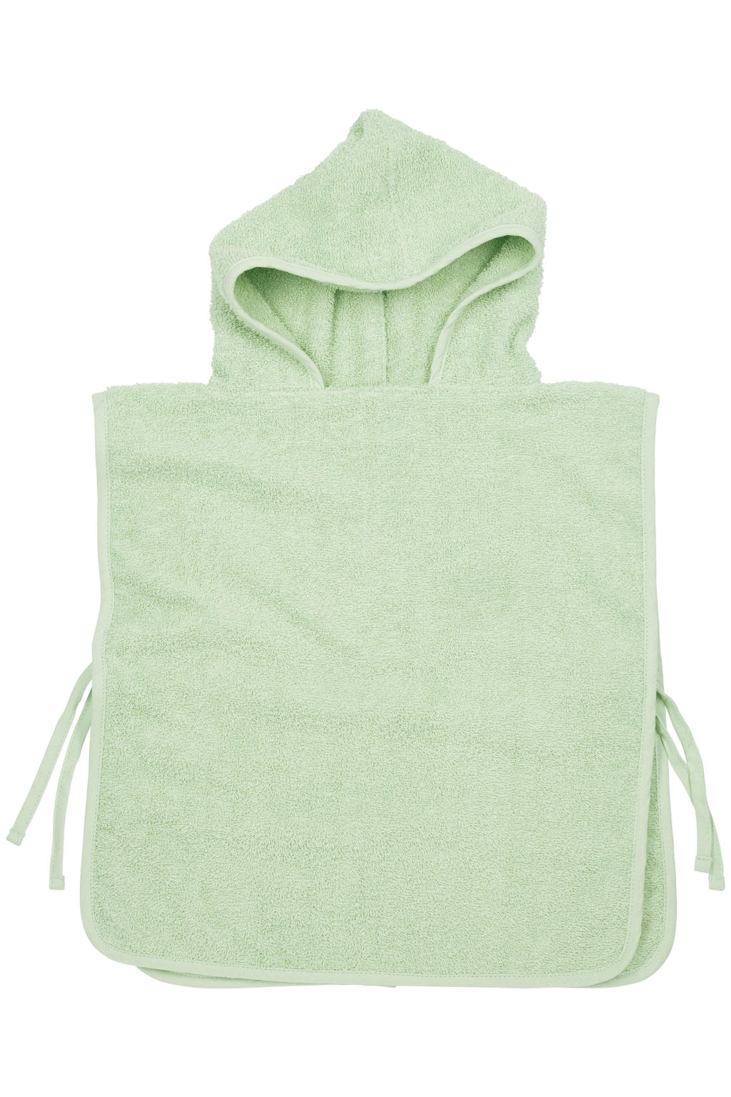 Meyco basic badstof badponcho 1-3 jaar soft green