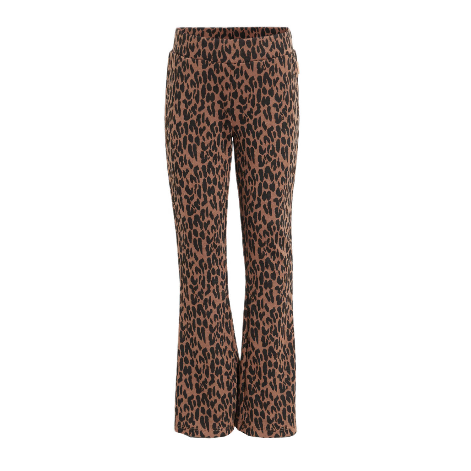 Orange Stars flared broek Nandy met panterprint bruin Meisjes Polyester 104