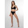 Protest high waist bikinibroekje MIXSAMAE met ribstructuur zwart