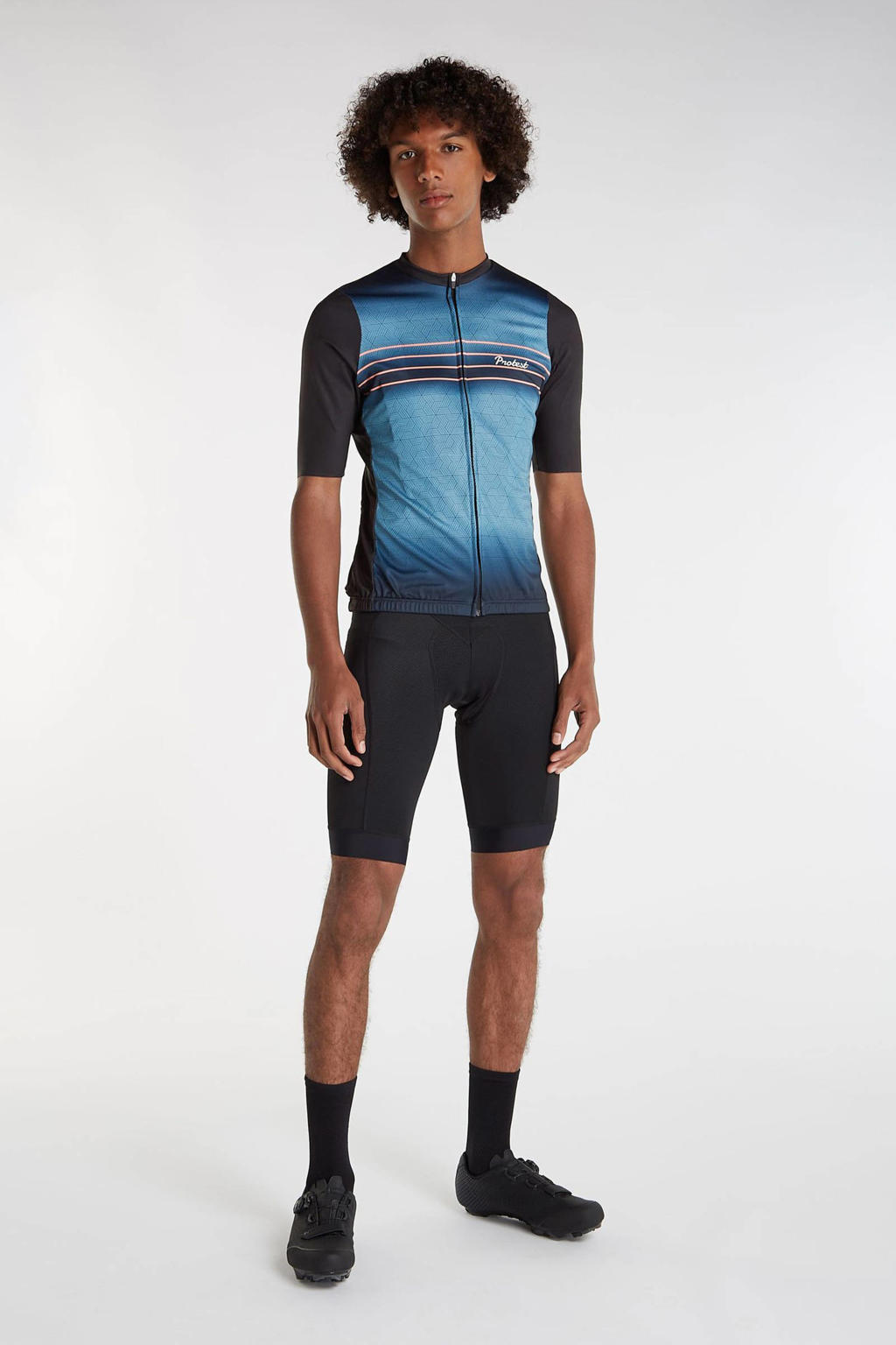 Protest fietsshirt PRTOCANA zwart/lichtblauw