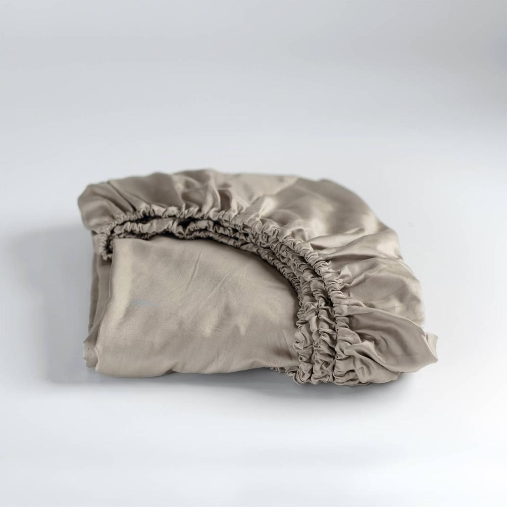 Cinderella satijnen hoeslaken - taupe