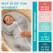 thumbnail: Love to Dream Swaddle UP inbakerslaapzak Fase 1 TOG 1.0 Grey