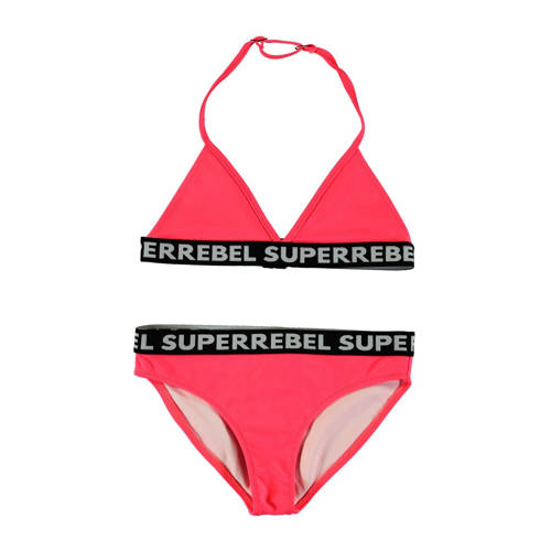 SuperRebel triangel bikini Isla neon roze