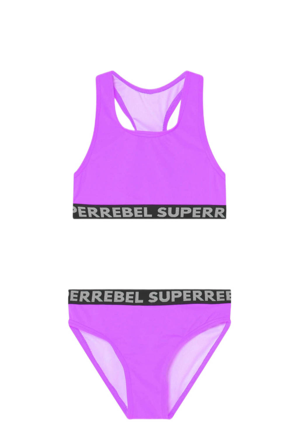 SuperRebel crop bikini Carmel paars wehkamp