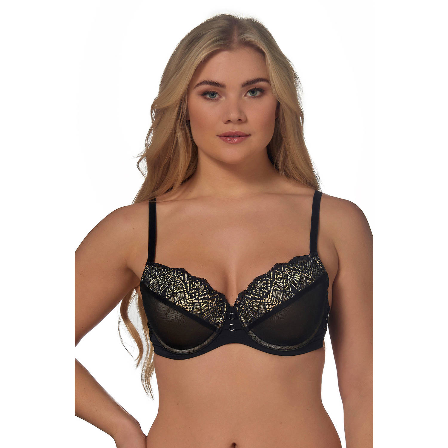 After Eden D-cup & up Beugel-bh TAVIENNE Cup D-G kant met metallic look